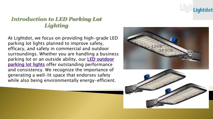 introduction to led parking lot lighting