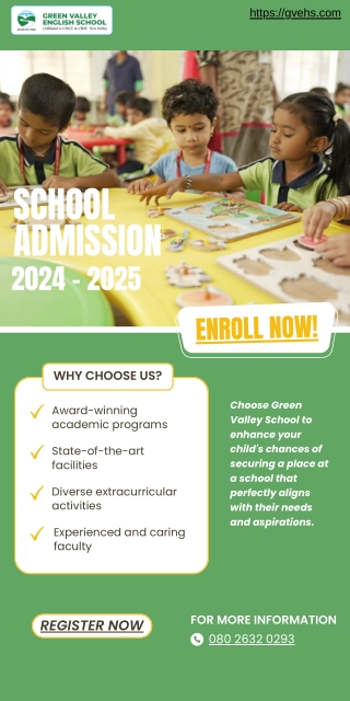 School Admission Open at GreenValley English Schools Bangalore