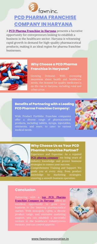 PCD Pharma Franchise Company In Haryana