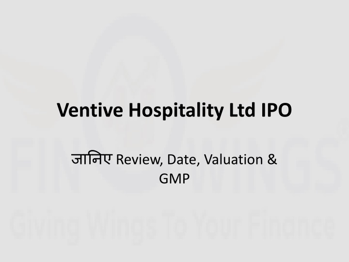 ventive hospitality ltd ipo