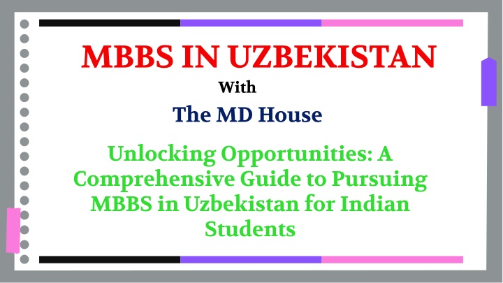 mbbs in uzbekistan with the md house