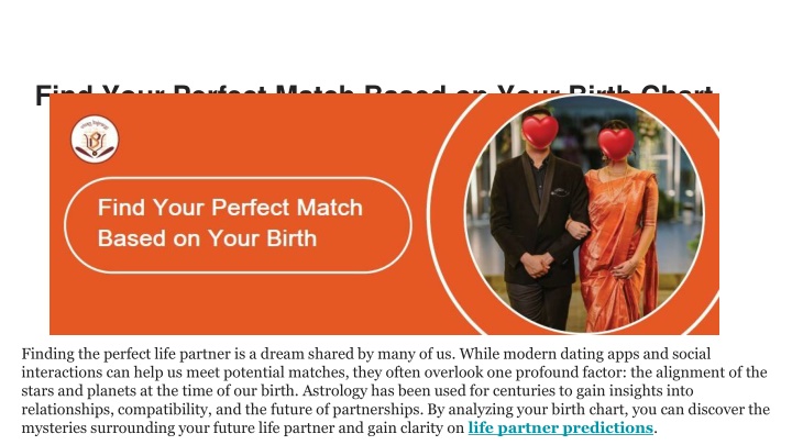 find your perfect match based on your birth chart