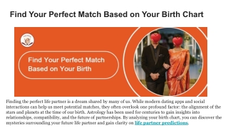 Find Your Perfect Match Based on Your Birth Chart