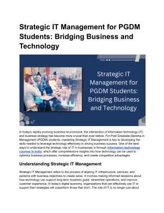 Strategic IT Management for PGDM Students_ Bridging Business and Technology