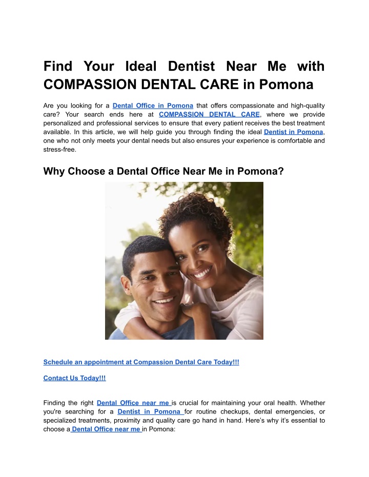 find your ideal dentist near me with compassion