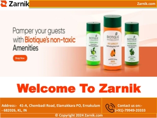 Buy Premium Toiletries and Bath Amenities | Zarnik