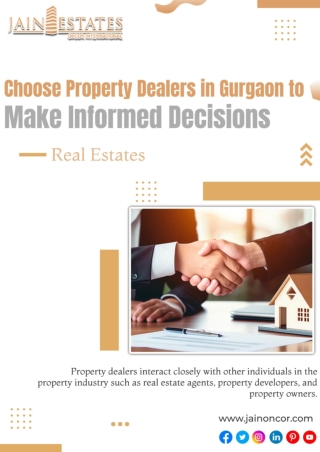 Choose Property Dealers in Gurgaon to Make Informed Decisions