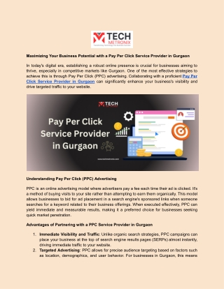 Techmetronix- Pay Per Click Service Provider in Gurgaon