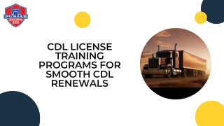 CDL License Training Programs for Smooth CDL Renewals