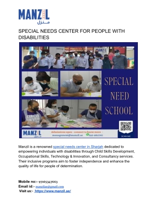 special needs center for people with disabilities