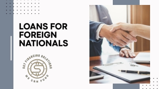 Loans For Foreign Nationals