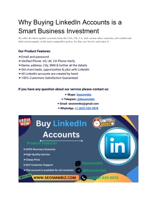 Why Buying LinkedIn Accounts is a Smart Business Investment