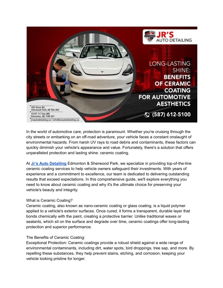 in the world of automotive care protection