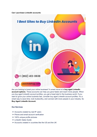 can i purchase linkedin accounts