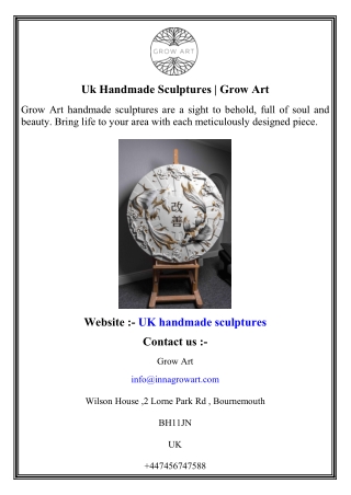 Uk Handmade Sculptures   Grow Art