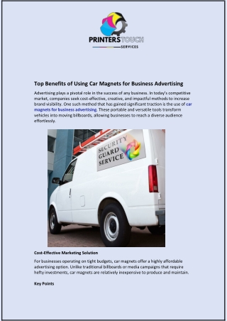 Top Benefits of Using Car Magnets for Business Advertising