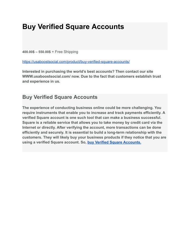 buy verified square account s