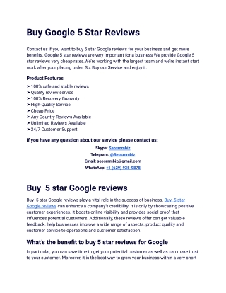 Best Site To Buy Google 5 Star Reviews