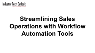 streamlining sales operations with workflow