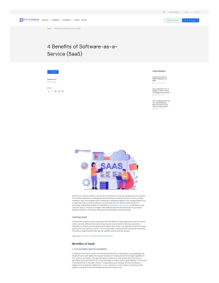 4 Benefits of Software-as-a-Service (SaaS)