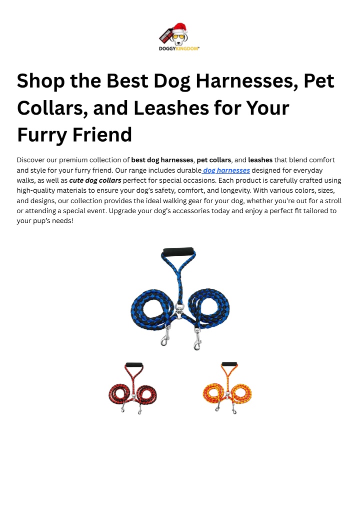 shop the best dog harnesses pet collars