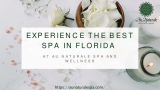 Experience the Best Spa in Florida at Au Naturale Spa and Wellness