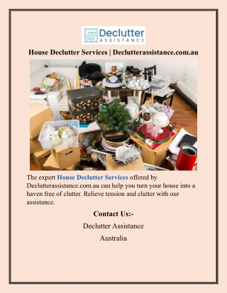 house declutter services declutterassistance