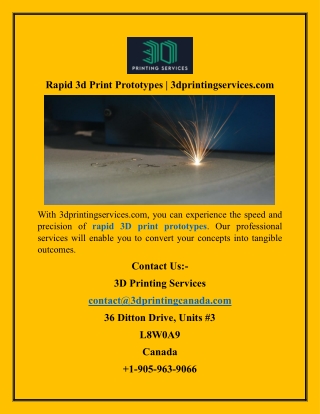 Rapid 3d Print Prototypes  3dprintingservices