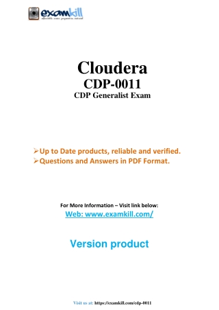 cloudera cdp 0011 cdp generalist exam