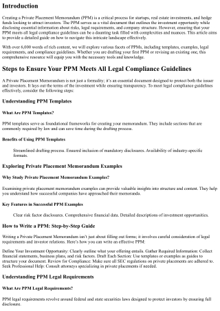 Steps to Ensure Your PPM Meets All Legal Compliance Guidelines