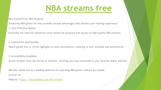 NBA streams free