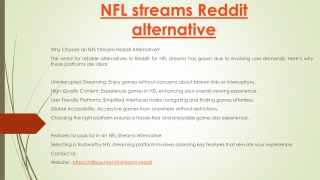 NFL streams Reddit alternative