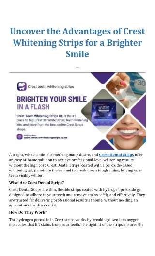 Crest dental whitening strips