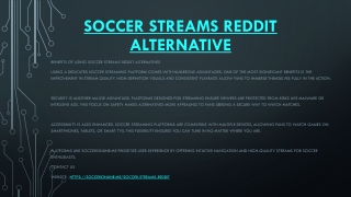 Soccer streams Reddit alternative