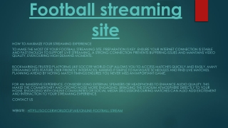 Football streaming site