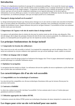Le design inclusif pour les sites web des mairies