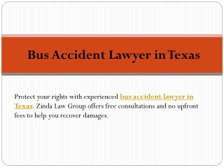 Bus Accident Lawyer in Texas