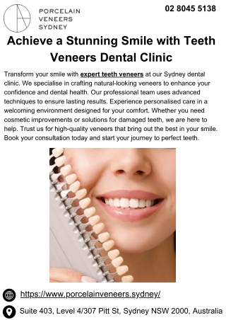 Achieve a Stunning Smile with Teeth Veneers Dental Clinic