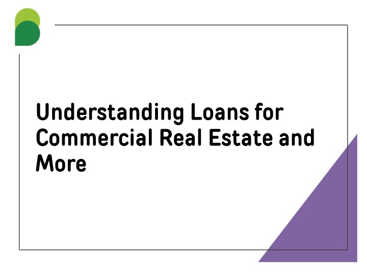 understanding loans for commercial real estate