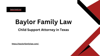 child support attorney in texas - Baylor Family Law