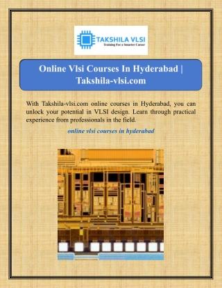 with takshila vlsi com online courses