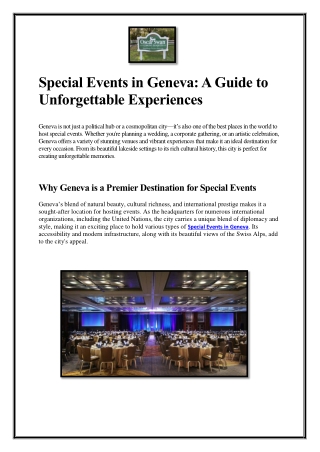special events in geneva a guide to unforgettable