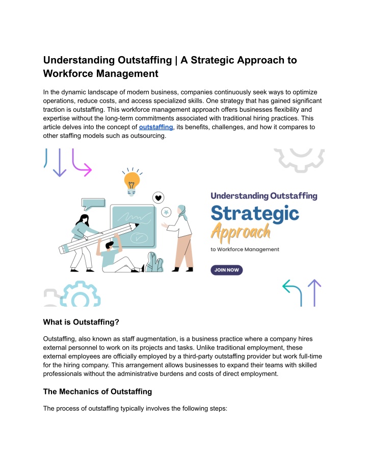 understanding outstaffing a strategic approach