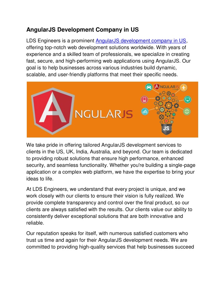 angularjs development company in us