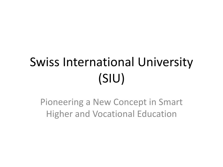 swiss international university siu