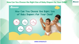 How Can You Choose the Right Size of Baby Diapers for Your Child?