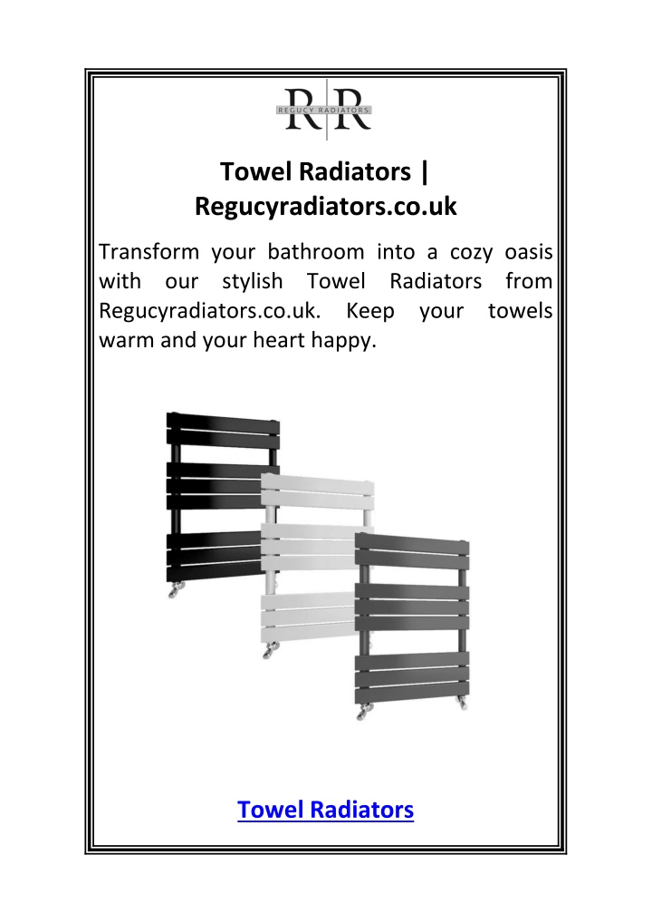 towel radiators regucyradiators co uk