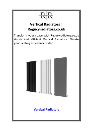 Vertical Radiators  Regucyradiators.co.uk