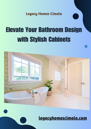 Elevate Your Bathroom Design with Stylish Cabinets