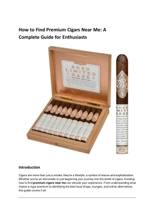 how to find premium cigars near me a complete